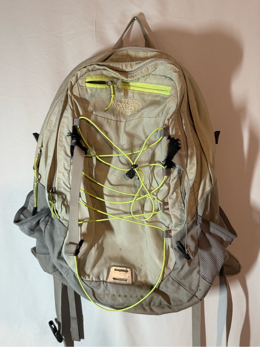 The North Face Borealis Backpack CE86 T196/T596 Gray Neon Green Laptop Hiking